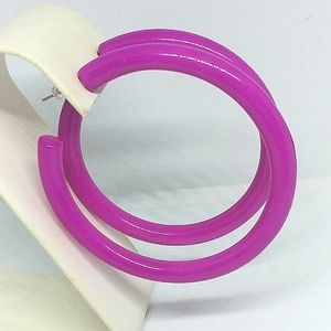 🌟SOLD🌟Acrylic Hoop Earrings Large 80s retro
